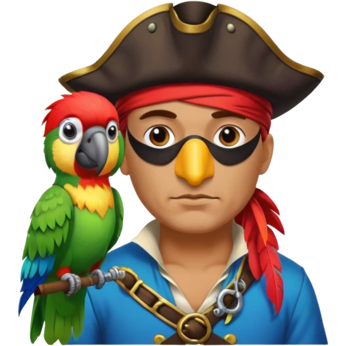 pirate and parrot emoji