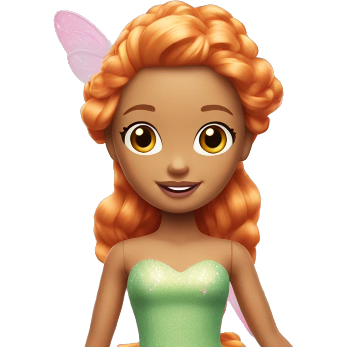 Beautiful Barbie fairy ginger emoji