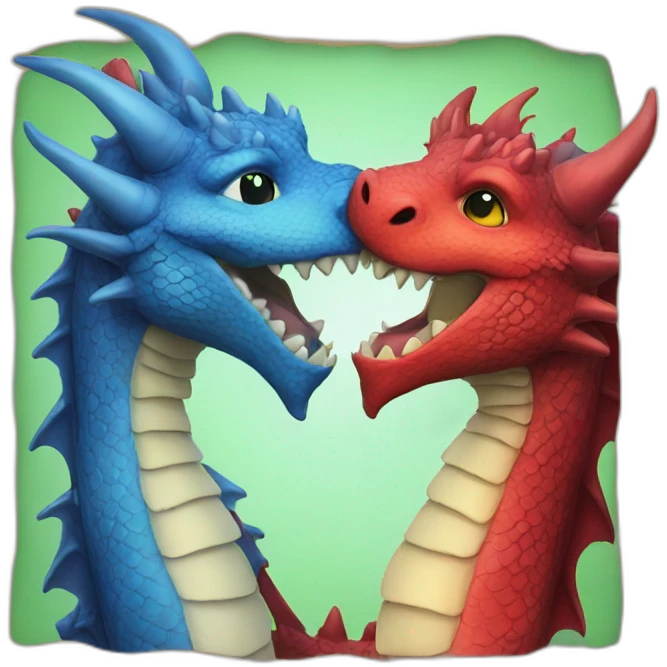 Dragon kissing emoji emoji