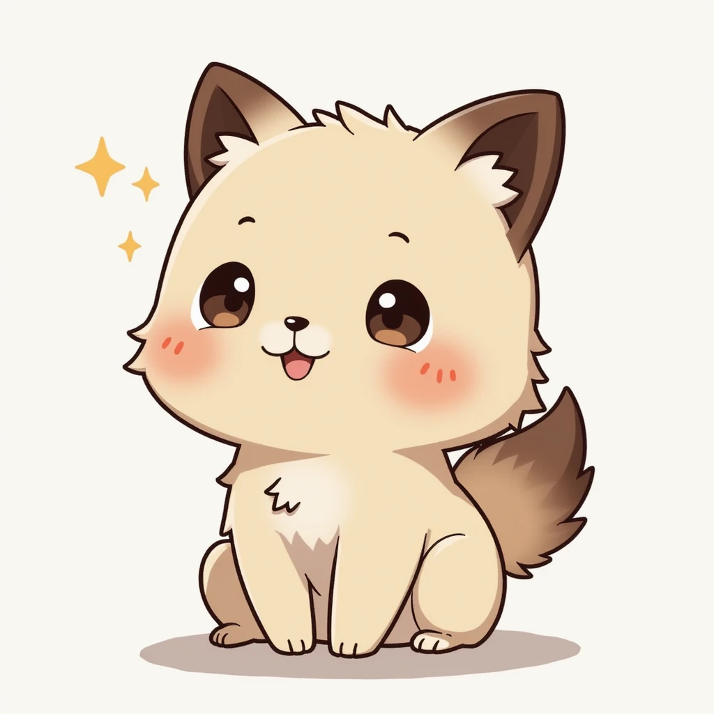 chiikawa character, realistic animal features, subtle pastel background, cute and friendly emoji