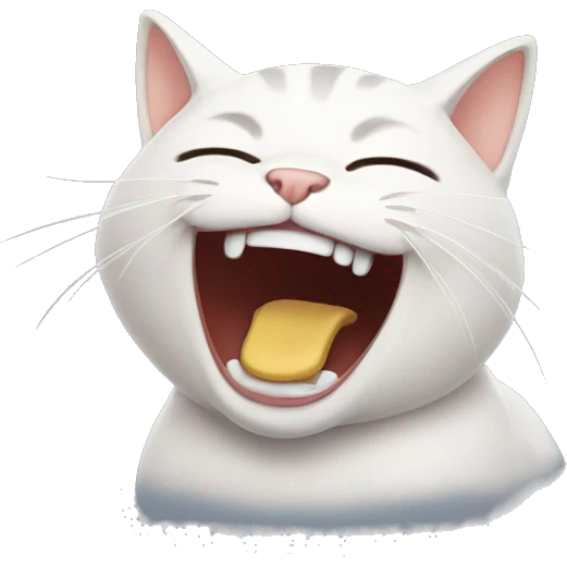 Cat laughing cute emoji