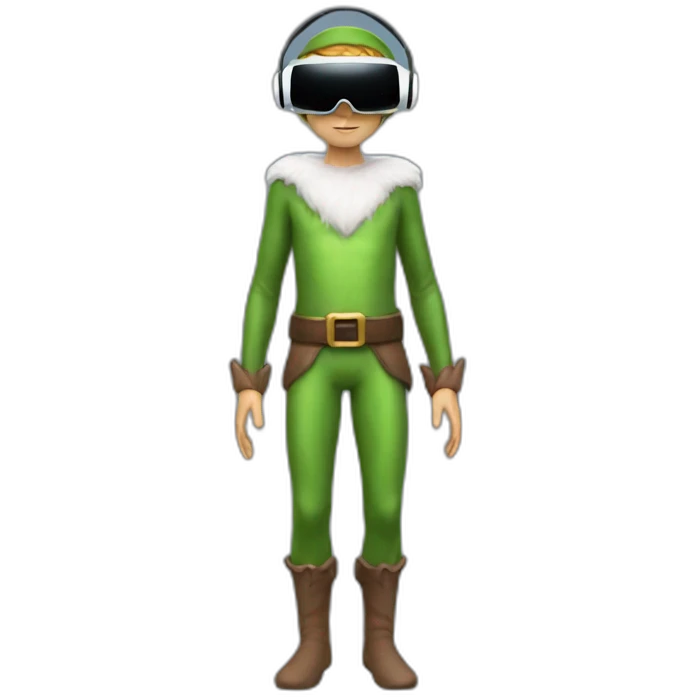 Elf in vr headset full body emoji