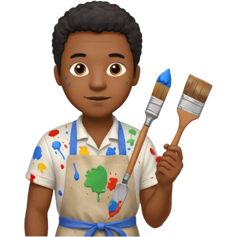 Ceramic Painter black man emoji