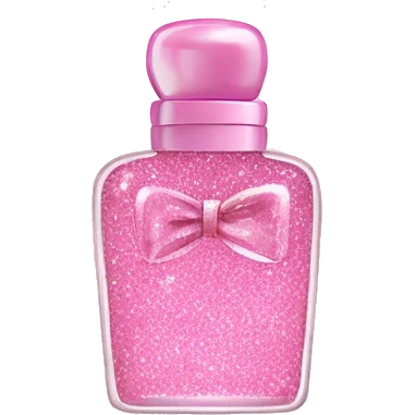 Fairy light pink perfume glitter with bow emoji