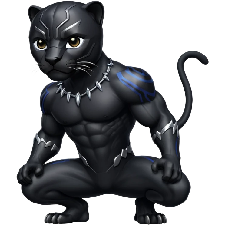 Una pantera rigiendo emoji