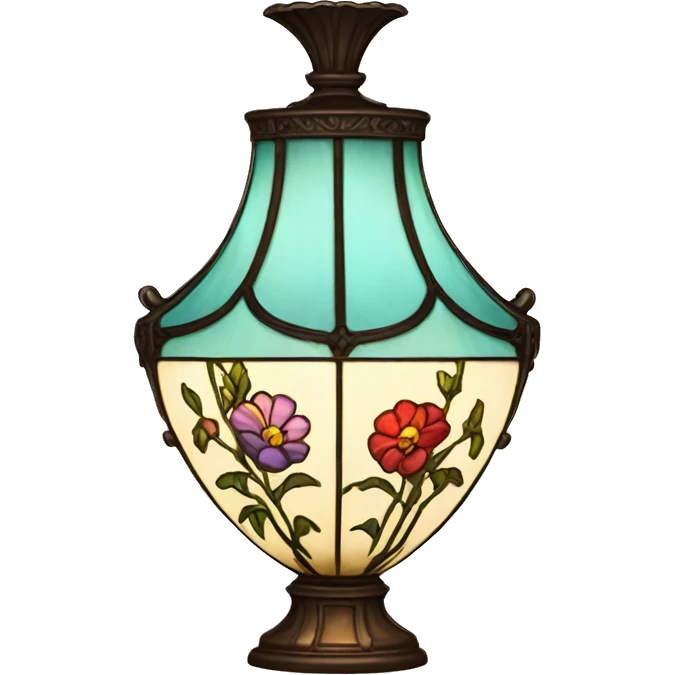 Tiffany lamp with flowers emoji