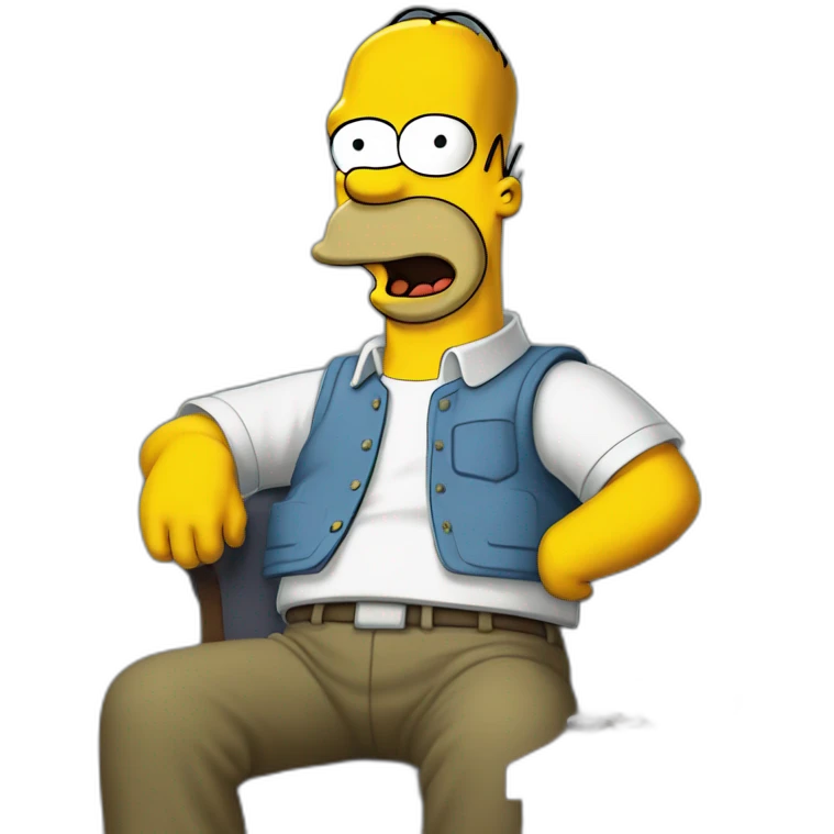 Homer Simpson bourré emoji