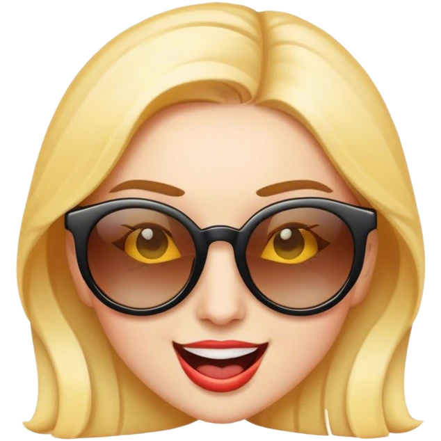 emoji sunglasses wink female emoji