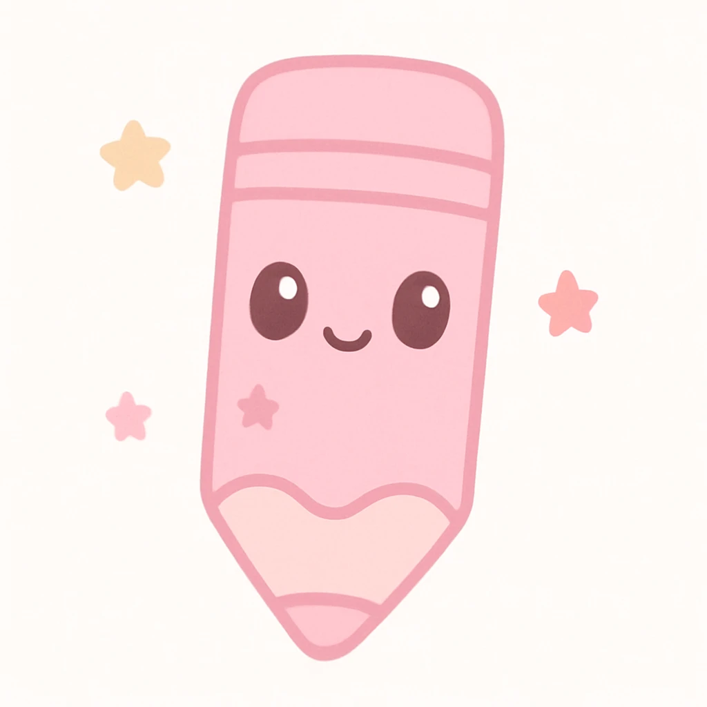 pink pencil emoji