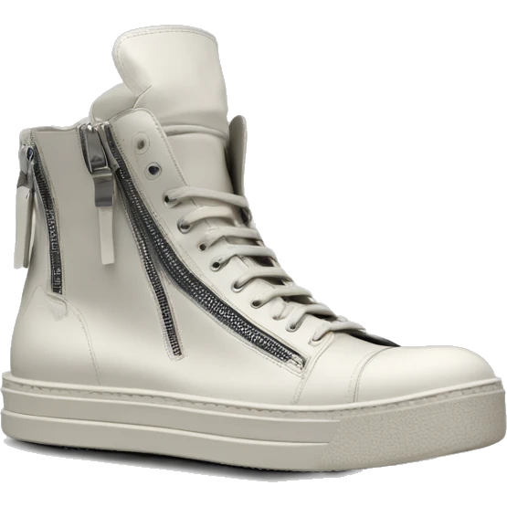 Rick owens geobasket sneaker zip emoji