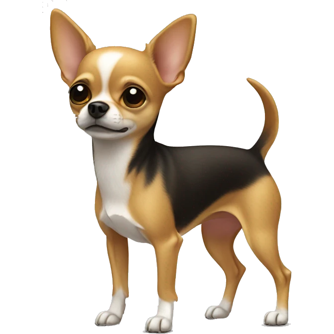 Chihuahua dog standing side profile emoji