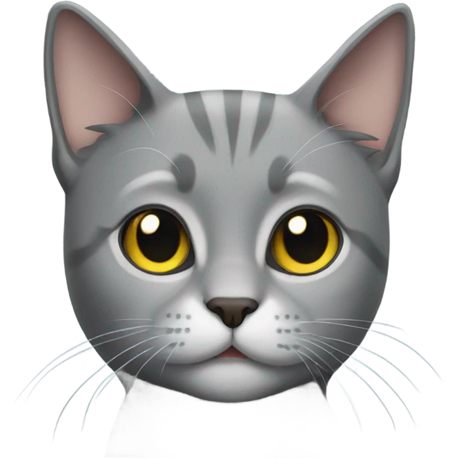 Gray cat emoji