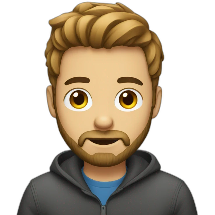 Tech guy with a french beard emoji