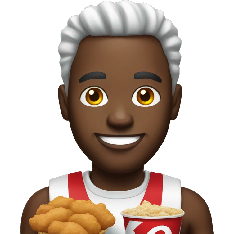 African man with kfc emoji