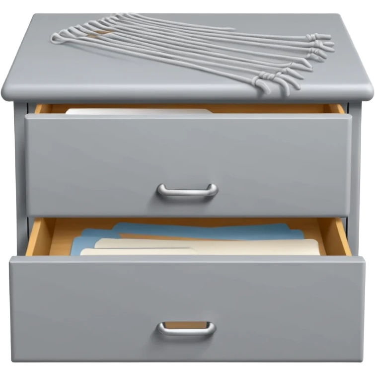 webs on an open drawer emoji