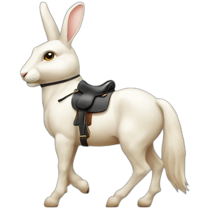 Lapin sur cheval emoji