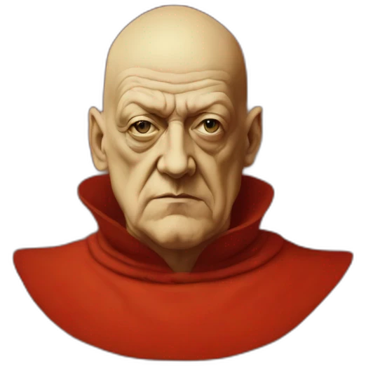 aleister crowley CON FONDO ROJO emoji