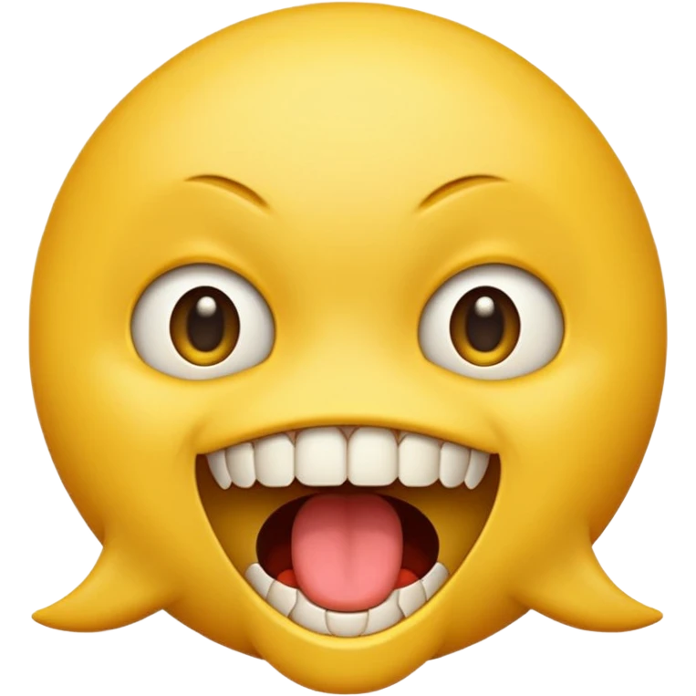 a face with a large opened mouth in emoji of whatsapp style (yellow), not humanized. The ones you generate are strange emoji