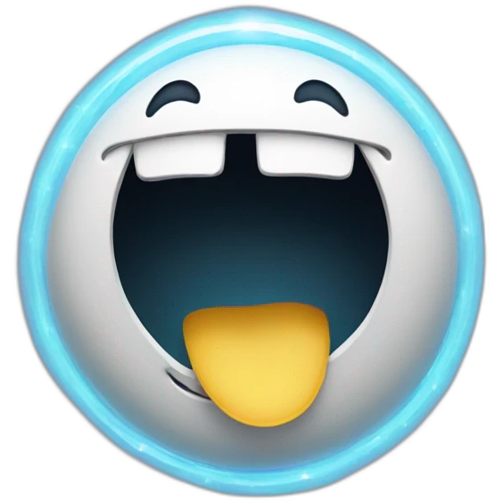 laughing with a halo emoji