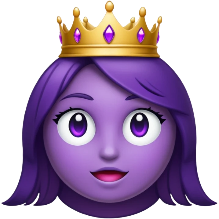 corona de las sombras como de un color morado emoji