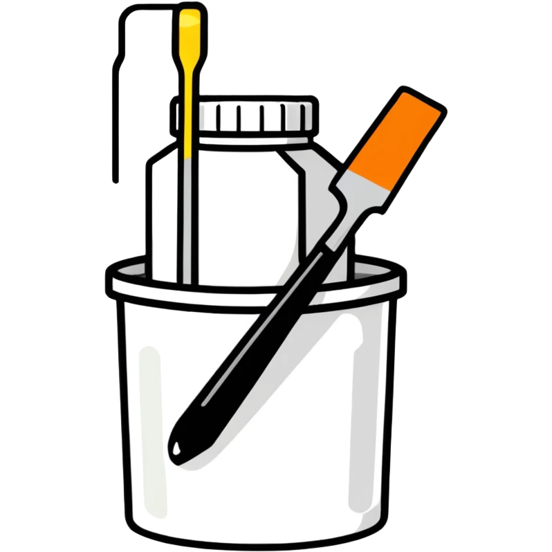 B & paint emoji