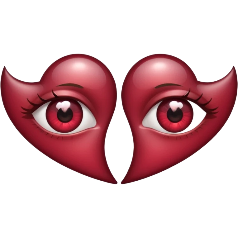 😍的心心眼 變成🍷 emoji