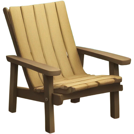 Chair on tropical beach  emoji