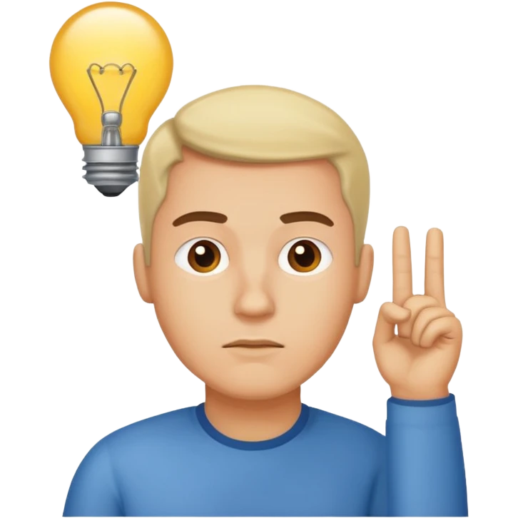 ligth man had an idea emoji