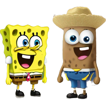 SpongeBob and Patrick in the Grand Canyon emoji