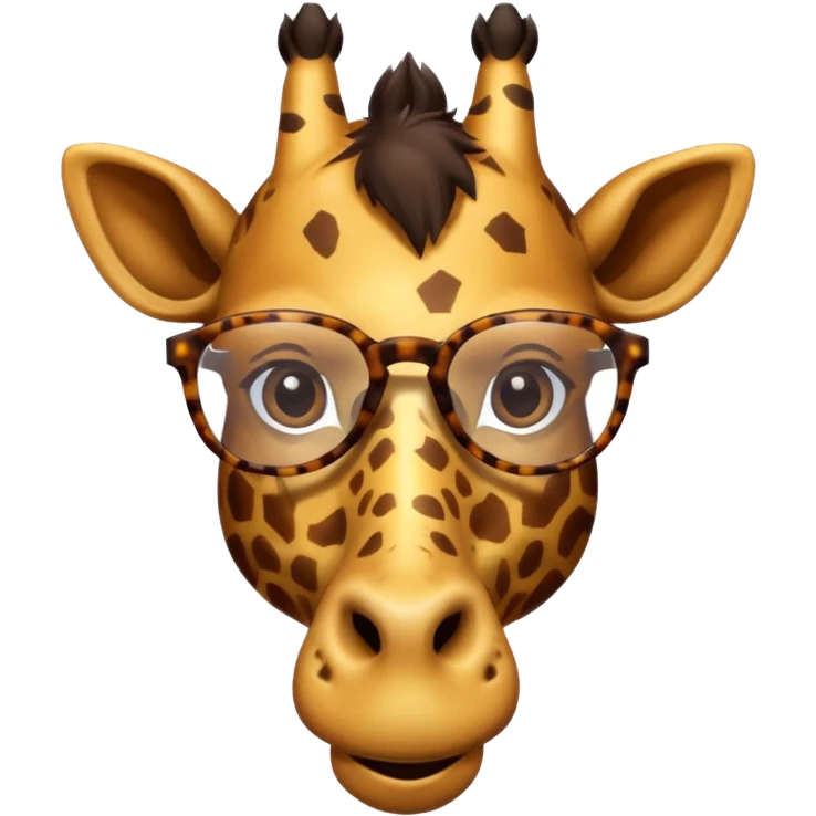 Giraffe with Glasses emoji