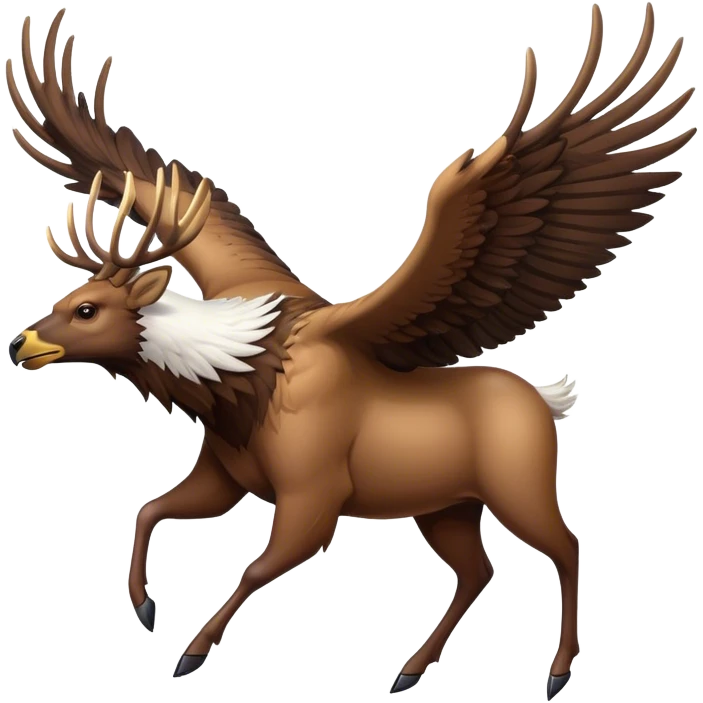 Elk with eagle wings flying emoji