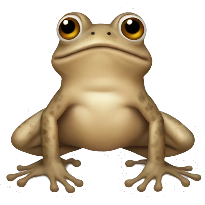 Beige frog with brown wings  emoji