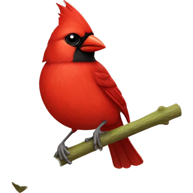 Cardinal bird emoji