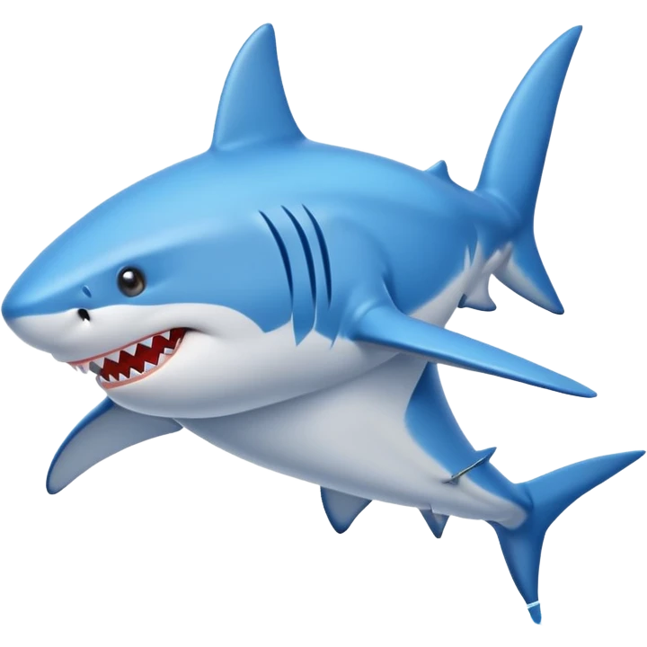 shark jumping with blue tennis shoes emoji