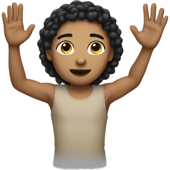 Lightskin waving arm emoji