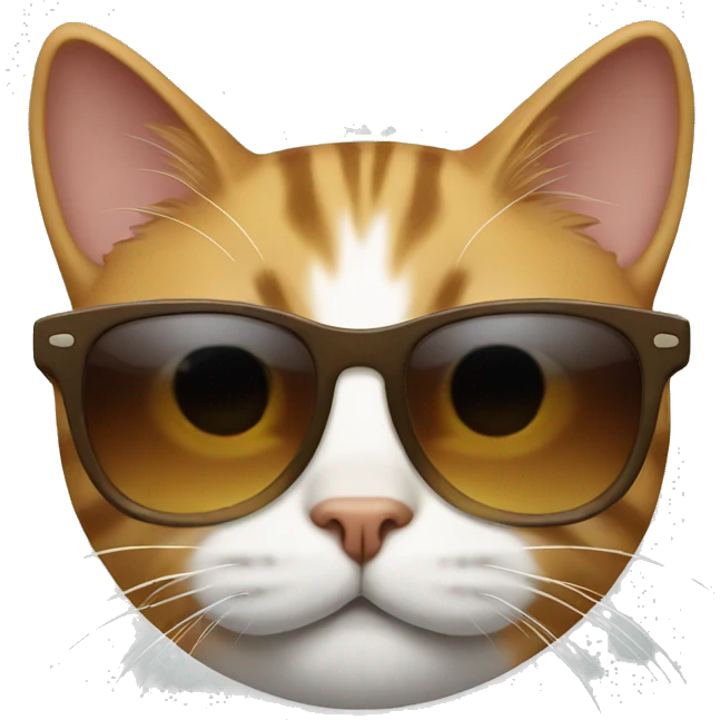 Cat with sunglasses emoji