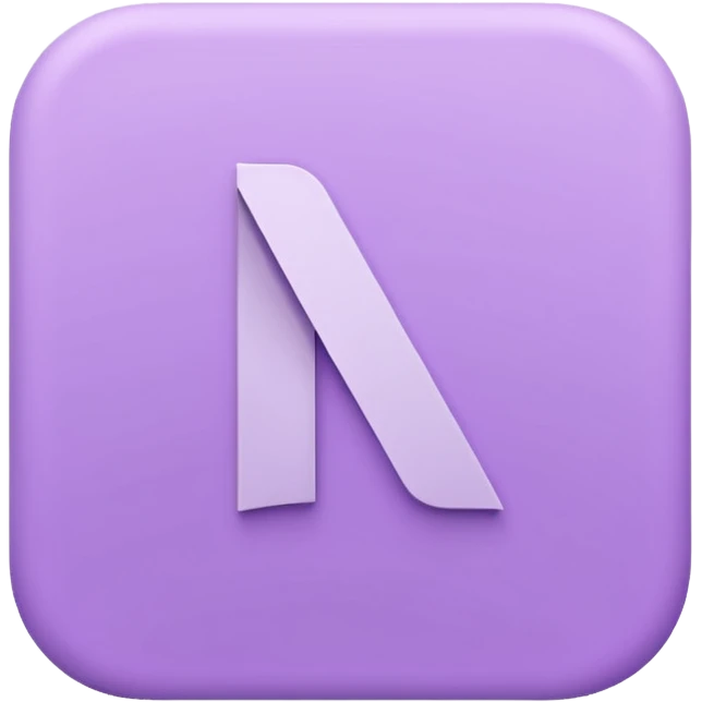 Netflix aesthetic "N" logo in pastel purple emoji
