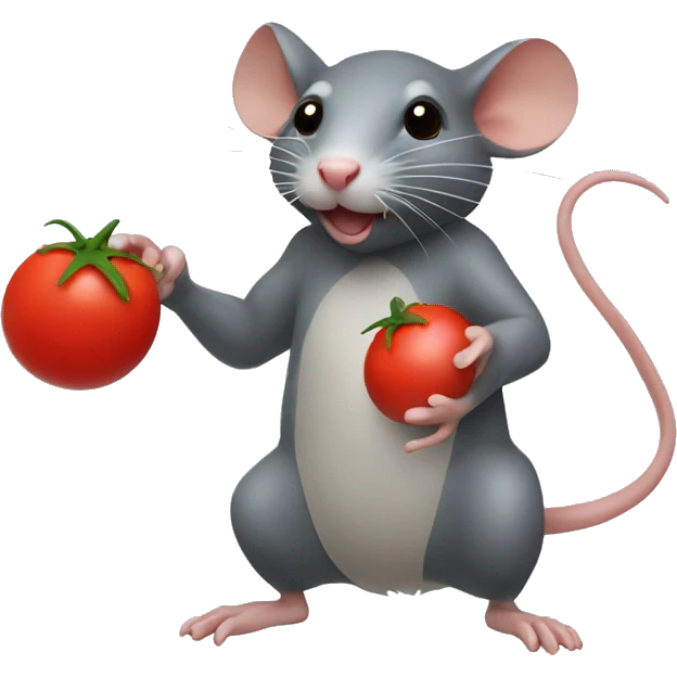 Rat throwing a tomato  emoji
