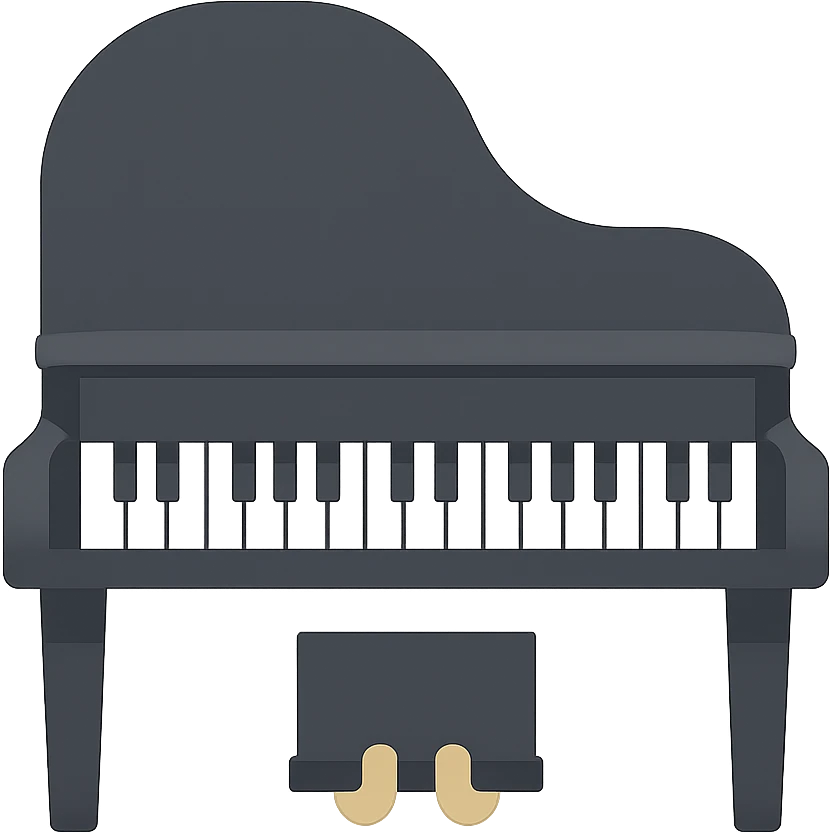 flat design style piano emoji