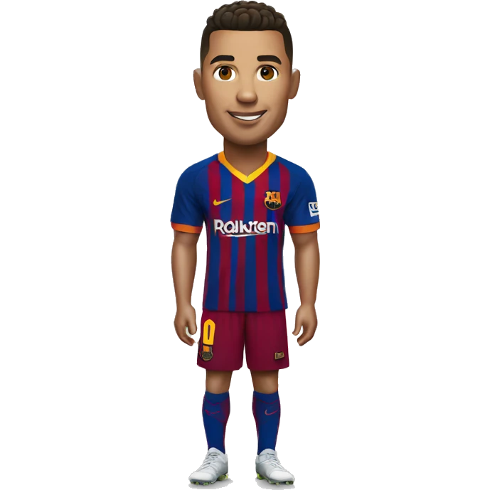 Ronaldo in a barcelona jersey emoji