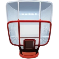 An icon showing a hockey stick, puck, skates, and goalposts on the ice. The background features a large hockey stadium with cheering fans, bright lights, and a snowy landscape visible through the arena. Transparent background highlights the main hockey equipment and atmosphere. emoji
