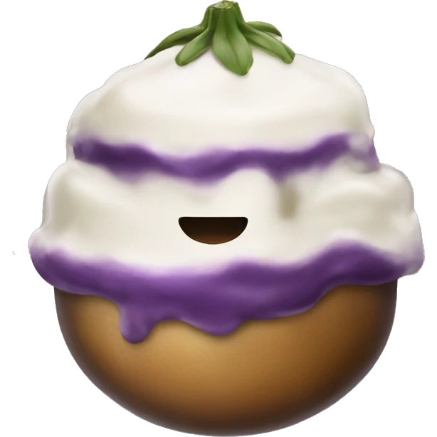 Eggplant cream emoji