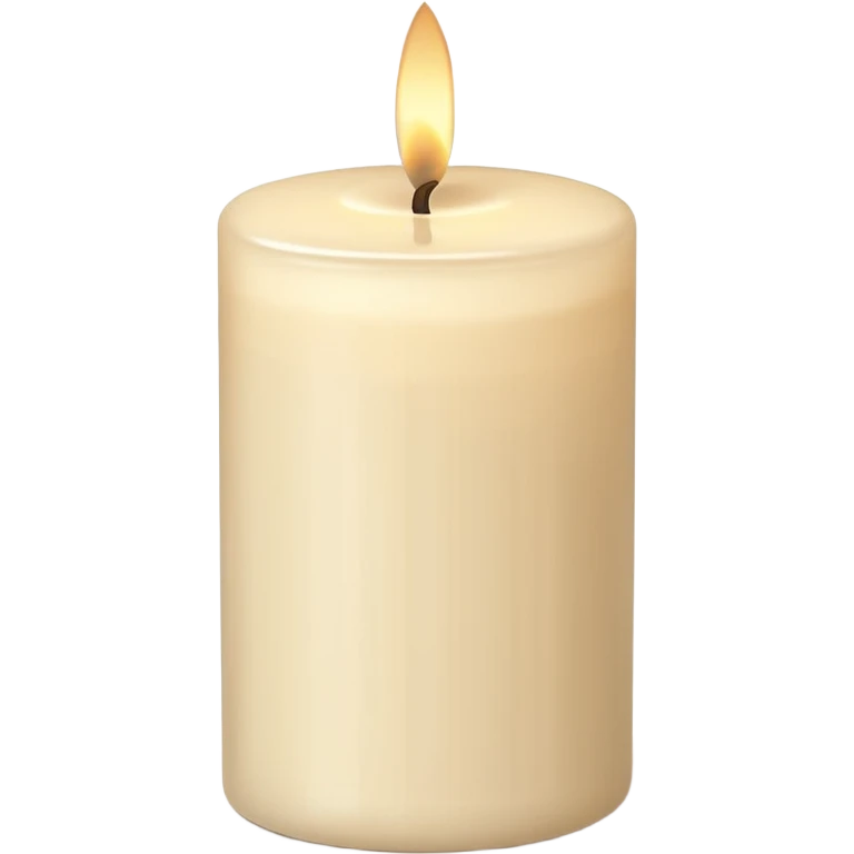 elegant beige candle inspired by Chanel emoji