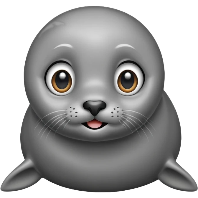 cute seal with big eyes and a happy expression emoji
