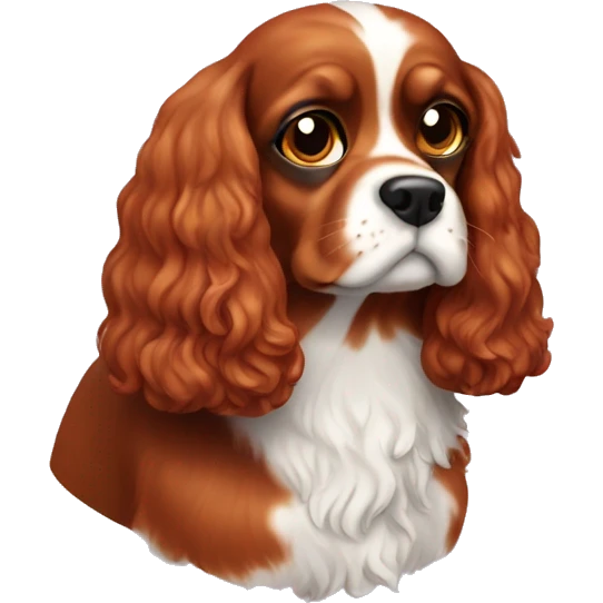 full ruby cavalier dog emoji