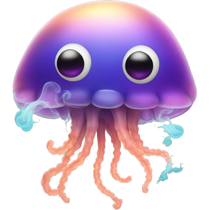 Jellyfish smoking a vape emoji
