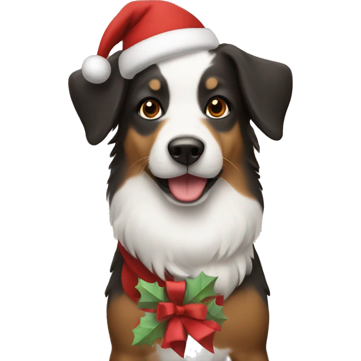 Christmas dog emoji