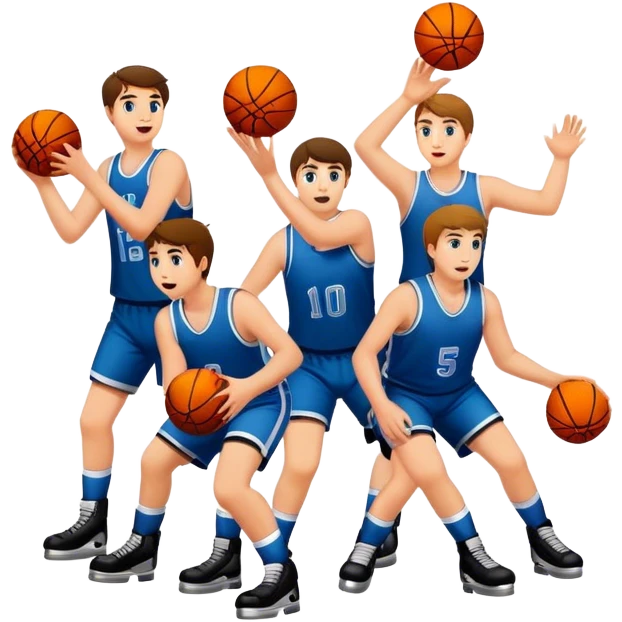 Hockey team  playing basketball  emoji