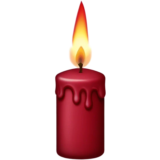 Dark red velvet candle emoji