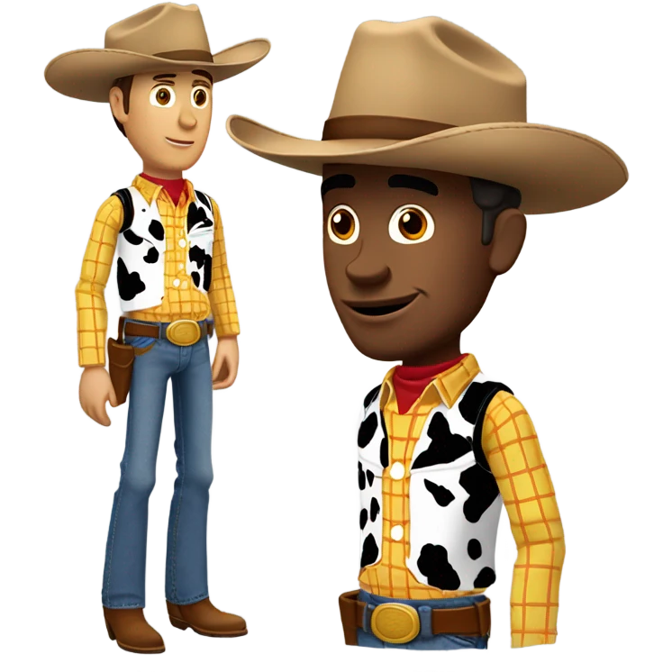White Cowboy looks like woody emoji